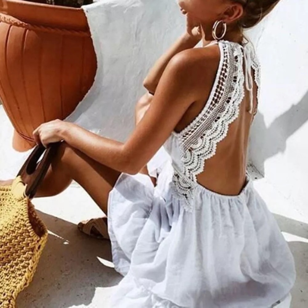 Everywhere white flirty dress